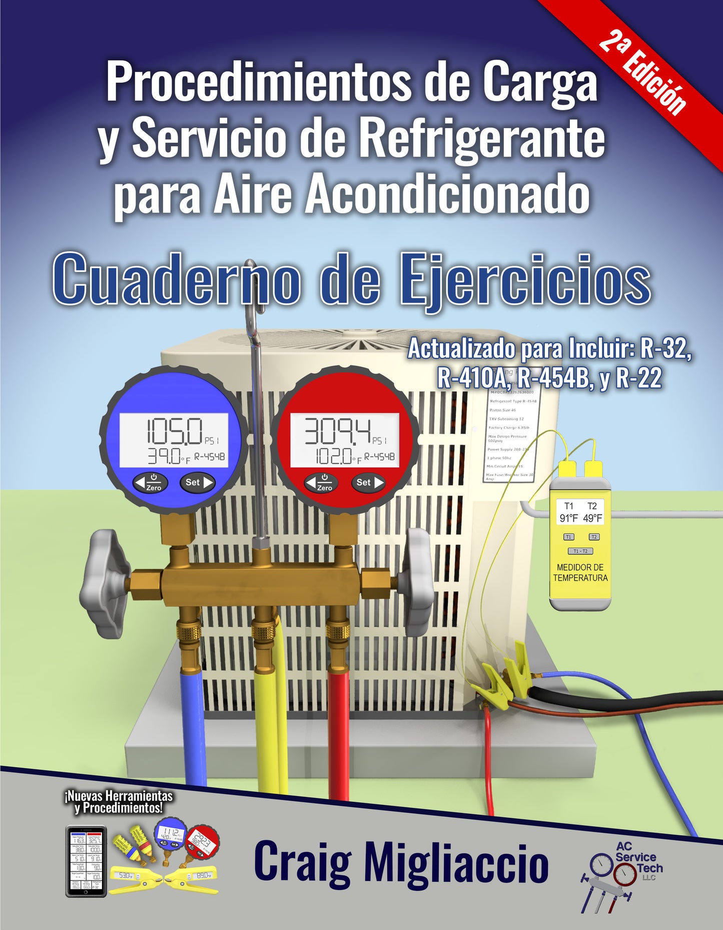 2ª Ed Cuaderno de Ejercicios Procedimientos de Carga y Servicio de Refrigerante para Aire Acondicionado